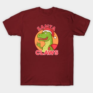 Santa Claws Christmas T-Rex T-Shirt